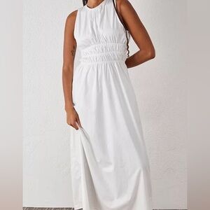 NWT Faithfull the Brand white cotton maxi dress, size Small